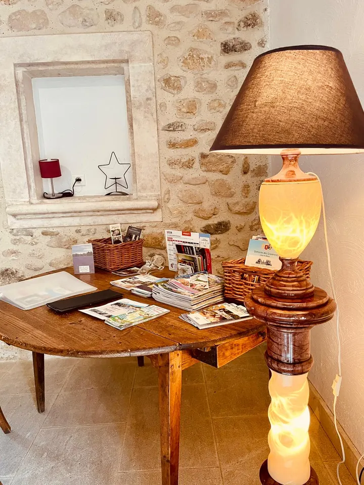 Reading corner with lamp